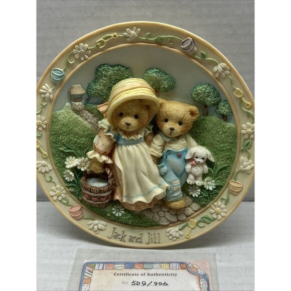 Cherished Teddies Jack And Jill Nursery Rhyme 3D Plate #114901-1994 - Picture 2 of 9